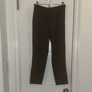 Stylish Olive Pull On Straight Ankle Pants